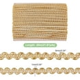 thumbnail image 2 of 21.87 Yards 1/4" Polyester Braid Trim Gold Lace Trim Line Wave Pattern Gimp Braid Trim Embellishment for Costume Crafts Sewing Jewelry Making Wedding and Home Decoration, 2 of 7