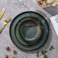 thumbnail image 6 of Vesteel Dinnerware Sets for 4, 12-Piece Stoneware Dish and Bowls Set, Handmade Reactive Glaze Coupe Plates Set for Family, Chip & Scratch Resistant - Sage Green, 6 of 8