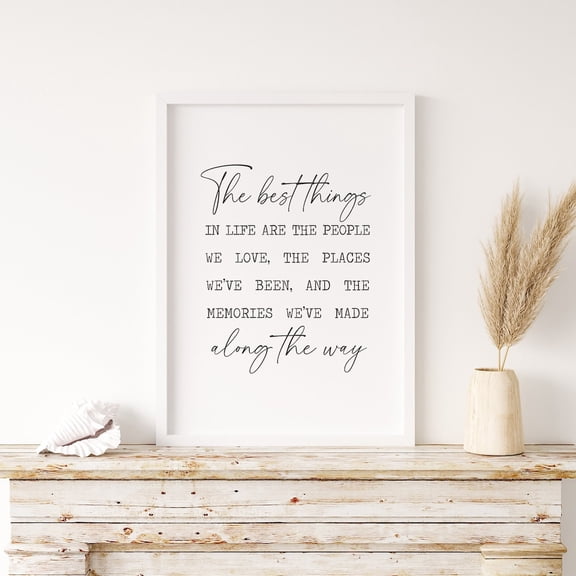 The Best Things In Life Entryway Decor Home Wall Decor Entryway Prints Living Room Print Family Quotes Print Housewarming, Unframed Canvas 8x10in