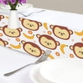 thumbnail image 6 of GZHJMY Cartoon Monkey Banana Table Runner Seasonal Table Cloth Runner for Kitchen Dining Table Wedding Party Holiday Coffee Dining Home Decor 13 x 70 Inches, 6 of 7