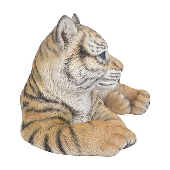 Hi-Line Gift Ltd. Baby Yellow Tiger Cub Laying Down Statue