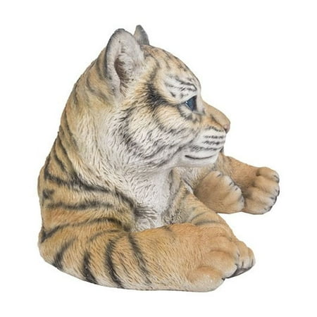 Hi-Line Gift Ltd. Baby Yellow Tiger Cub Laying Down Statue
