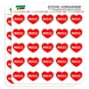 "I Love Heart - Sports Hobbies - Music - 1"" Scrapbooking Crafting Stickers"
