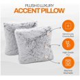 thumbnail image 2 of CodYinFI Set of 2 Shaggy Long Hair Throw Pillows - Super Soft and Plush Faux Fur Accent Pillows - 18 x 18 inches, Gray Ombre, 2 of 8