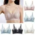 thumbnail image 3 of Ahdbta Bralettes for Women Lace Racerback Bras V Mesh Wireless Unlined Bralette Sramless Soft Comfy Push Up Everyday Bra, 3 of 3