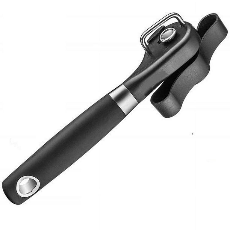 Can Opener Smooth Edge Manual, Can Opener Handheld, No Sharp Edges with Soft  Grips, Stainless Steel Cutting Can Opener, Professional Ergonomic Can Opener  for Kitchen & Restaurant Black