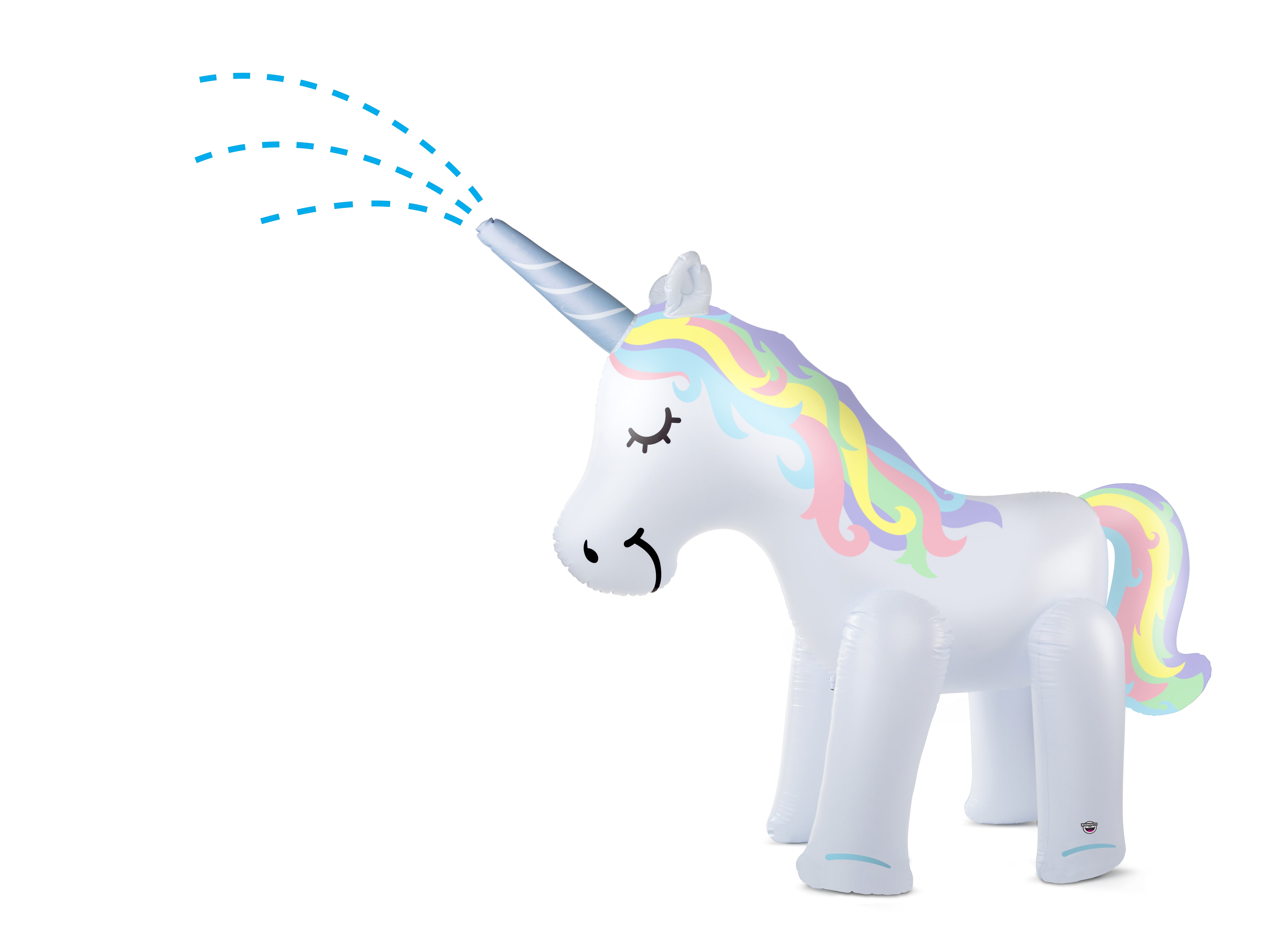 BigMouth Inc. Giant Inflatable Unicorn Yard Sprinkler Over 6 ft Tall Fun Summer Toy