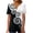 White, variant on Aoochasliy Womens Blouses Short Sleeve 2023 Casual Graphic Prints Round Neck Loose V-neck T-shirt Top Pullover