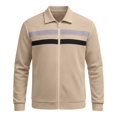 thumbnail image 5 of Men Casual Cardigan Sweaters Full Zipper Closure Long Sleeve Waffle Jackets, 5 of 6