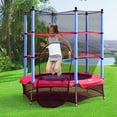 thumbnail image 4 of Patiojoy Trampoline Rond pour Enfants avec Lit Combiné, Trampoline avec Filet de Sécurité, Bleu, 4 of 6