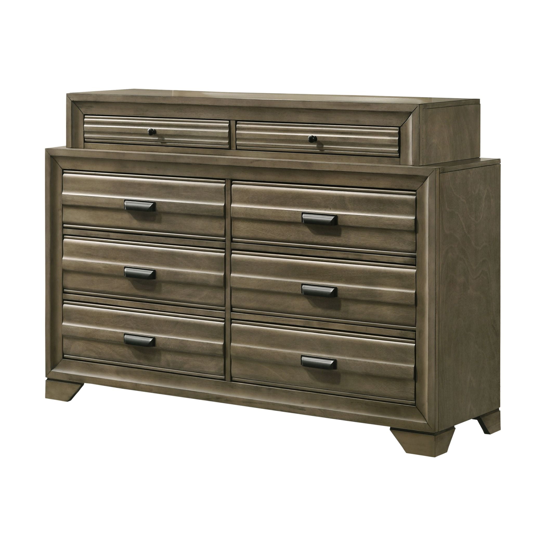 Loiret Light Grey Finish Wood 8Drawer Dresser