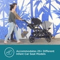 thumbnail image 3 of Contours Options Elite V2 Convertible Lightweight Tandem Double Stroller Infant and Toddler, Reversible Easy-Lift Seats, Spacious Seating, Height Adjustable Handle, Standing Fold - Graphite Gray, 3 of 5