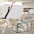 thumbnail image 5 of SEANATIVE Toaster Oven Dust Cover with Storage Pockets, Protective Decorative Smart Oven Cover for for Kitchen Countertop, S, 14.5 x 18.5 x 9 Inches, White Gold Gray Marble, 5 of 7