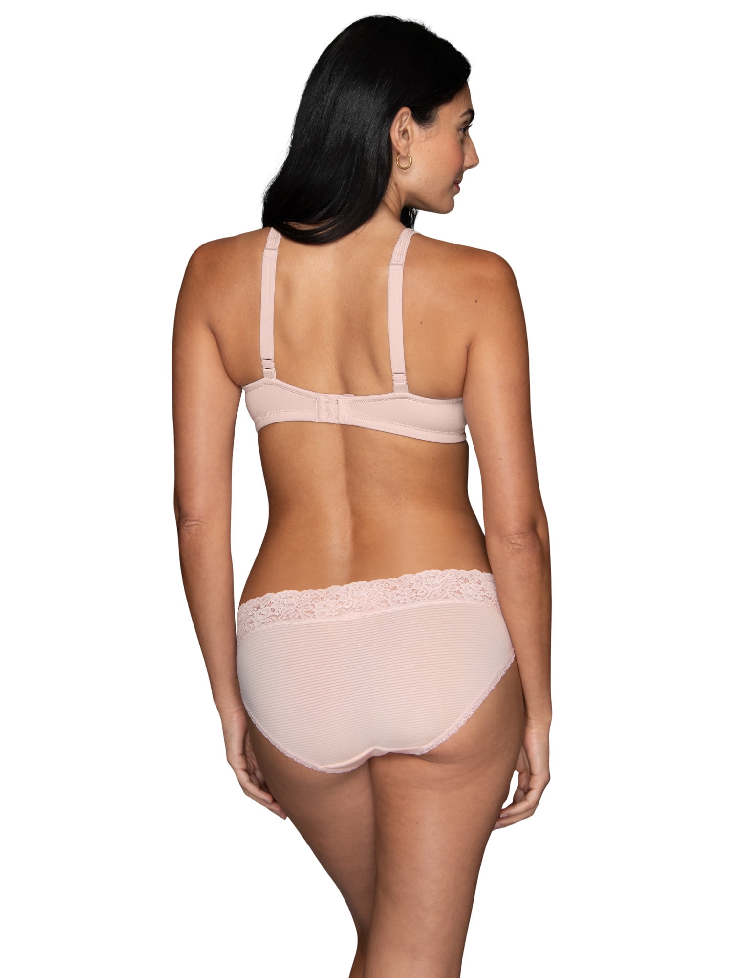 Vanity Fair Radiant Women's Light and Luxe Bikini Underwear - No Pinch, Stretch Lace Waistband, 3-Pack, Sizes S-5XL