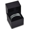 thumbnail image 3 of P. Manoukian Tungsten Wedding Band Ring 6mm for Men Women Black & 18K Rose Gold Plated Beveled Edge Brushed Polished Lifetime Guarantee Size 13, 3 of 4