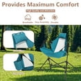 thumbnail image 2 of Villeston Hammock Camping Chair (2Pcs) - Folding Portable Aluminum Alloy with Pillow Cup Holder for Outdoor Travel Blue, 2 of 7