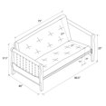 thumbnail image 3 of DHP Wood Arm Futon with Walnut Wood Finish, 3 of 9