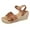Brown, variant on Agkizg Summer Wedge Sandals for Women Open Toe Thick Soles Slide Sandals Casual Slippers Beach Sandals Comfortable Shoes Black, Size 6