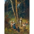 thumbnail image 2 of Victor Mikhailovich Vasnetsov 14x18 Black Ornate Wood Framed Double Matted Museum Art Print Titled - Children Raiding Nests in the Forest (1874), 2 of 5