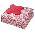 thumbnail image 2 of Hallmark Heart Strings 3-Piece Red/Multicolor Adult Quilt Set, Full/Queen, 2 of 5