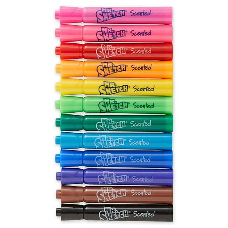 Mr. Sketch - Scented Watercolor Markers, 12 Colors - 12 per Pack ( pack of 2)