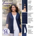 thumbnail image 2 of Catherines Women's Plus Size Petite Shadowstripe Burnout Cardigan, 2 of 6