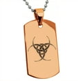 thumbnail image 1 of Stainless Steel Interlock Tribal Biohazard Engraved Dog Tag Pendant Necklace, 1 of 1