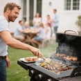 thumbnail image 5 of Food Grade Stainless Steel Griddle for Gas Grill, Multi-Functional Stove Top Griddle with Grease Groove, Flat Griddle Pan for Camping, Tailgating, Parties, 23＂×16＂, 5 of 9