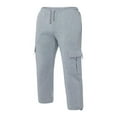 thumbnail image 3 of Mens Loose Cargo Pants Cual Drawstring Eltic Waist Wide Leg Athletic Sweatpants Outdoor Trousers, 3 of 4