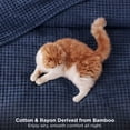 thumbnail image 2 of U by Bedsure Cooling Cotton Waffle King Size Blanket - Lightweight Breathable Blanket of Rayon Derived from Bamboo for Hot Sleepers, Luxury Throws for Bed, Couch and Sofa, Navy, 104x90 inches, 2 of 8