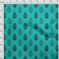 thumbnail image 3 of oneOone Cotton Silk Turquoise Blue Fabric Floral & Paisley Block Diy Clothing Quilting Fabric Print Fabric By Yard 42 Inch Wide, 3 of 4