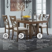 Signature Design by Ashley Moriville Extendable Dining Table in Grayish Brown