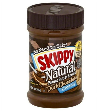Hormel Foods Skippy Natural Peanut Butter Spread, 15 oz Jar
