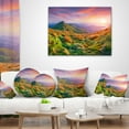 thumbnail image 4 of Designart Pretty Colorful Sunset in Mountains - Landscape Photography Throw Pillow - 16x16, 4 of 5