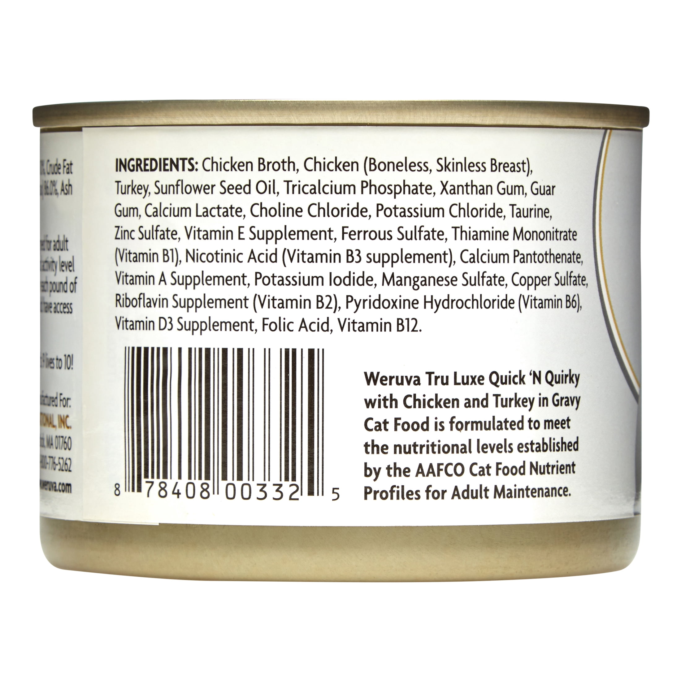 (24 Pack) Weruva TruLuxe Quick 'N Quirky with Chicken & Turkey Grain-Free Wet Cat Food, 6 oz. Cans