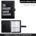 thumbnail image 6 of Gogcaro 100 Envelopes Money Saving Challenge Binder, A5 Budget Binder with Cash Envelopes, Savings Challenges Book to Save $5,050, Budget Planner for Budgeting Planner Saving Money, Black, 6 of 7