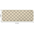 thumbnail image 7 of Beige Gray Checkerboard Checkered Pattern Kitchen Rug Mat,Kitchen Runner Rugs Non Skid Washable,Decorative Kitchen Floor Mats for Kitchen,Sink,Laundry,17"x47.2", 7 of 7
