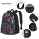 thumbnail image 3 of Disketp Paisley Mochila Estampada de Gran Capacidad con Lonchera y Estuche, Set de 3 Piezas para Estudiantes, 3 of 7