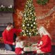 thumbnail image 3 of 6-foot prelit artificial slim pencil christmas tree con LED pre-lit, twinkle warm blanca lights, y metal stand para christmas party decorations, 3 of 8