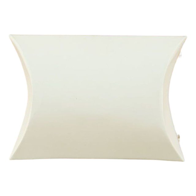 Cateissary 50 Uds. Funda de almohada de papel caja de regalo boda para almacenamiento de dulces cajas de bolsas joyería manualidades regalo Funda de almohada blanca