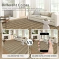 thumbnail image 4 of Hasoo 2' x 6' Runner Rug Washable Rug Modern Solid Print Hallway Rug Non Slip Throw Rug Indoor Floor Cover for Kitchen Bedroom, Brown, 4 of 6