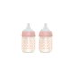 thumbnail image 1 of Mamadera de vidrio Suavinex Bonhomia, pack de 2, 120 ml, rosa, 1 of 7
