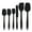 BLack, variant on Silicone Spatula Set of 6,Food Grade Rubber Spatulas and Cooking Utensils,Heat-Resistant Kitchen Non Stick Utensils for Cooking,Baking,Mixing,Scraping,BPA-Free,Dishwasher Safe