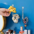 thumbnail image 4 of PVCS No Punching Transparent Hook Bathroom Head Rope Hair Hoop Jewelry Hanger Traceless Paste Small Object Hook, 4 of 5