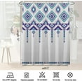thumbnail image 5 of Aztec Shower Curtain,Southwestern Bathroom Shower Curtains Sets with 12 Hooks,Blue and Teal Boho Tribal Geometry Bath Curtain 72x72in,Waterproof Fabric, 5 of 6