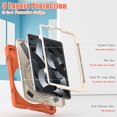 thumbnail image 5 of Case for iPad Air 6th Gen 11" 2024 M2, Kids Friendly Rugged Cover Built-in 360° Rotatable Stand-Hand/Shoulder Strap/Pencil Holder for iPad Pro 11 2022/2021/2020/2018/Air 4/Air 5, Livingcoral, 5 of 11