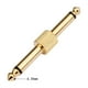 thumbnail image 5 of 4 acopladores de pedal rectos de 6,35 mm con doble cabezal para efectos de guitarra (dorado), 5 of 7