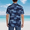 thumbnail image 6 of Daiia Starry Sky Hawaiian Shirt for Men Gentle Cotton Regular Short Sleeve Casual-Large, 6 of 9