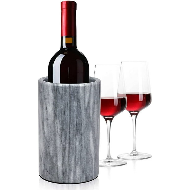 Elegant Grey Marble Wine Cooler & Champagne Chiller Wine Bottle