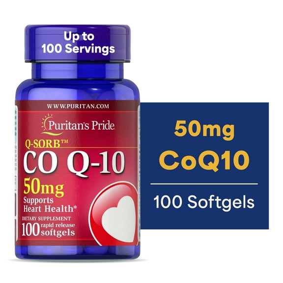 Puritans Pride Q-Sorb CoQ10 50 Mg, 100 Count